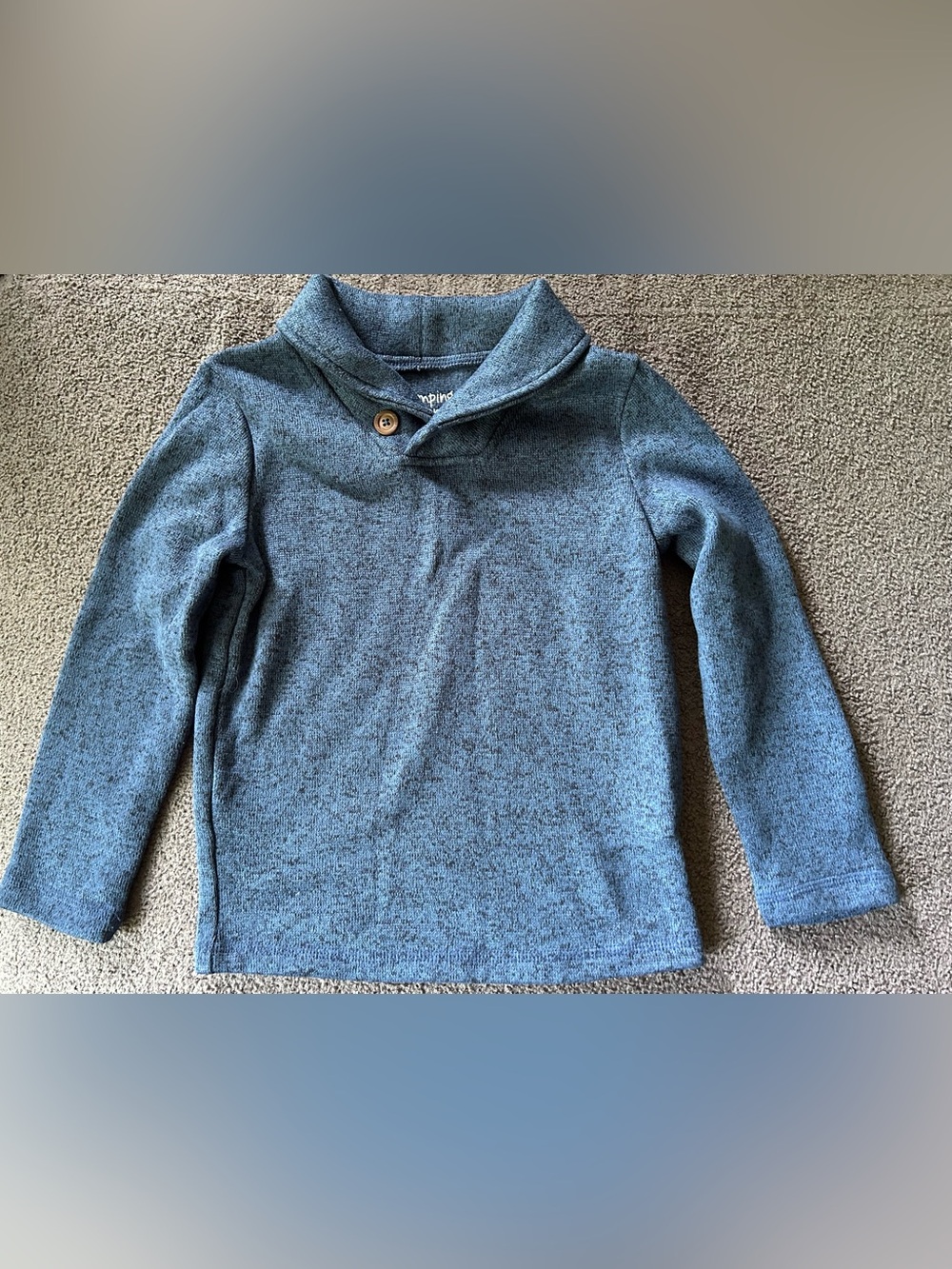 jumping beans Blue Shawl-Collar Hoodie Pullover
